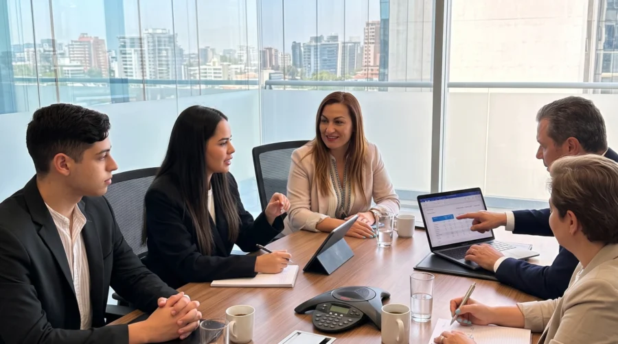 A client meeting